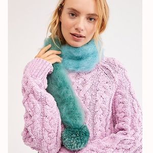 New BabyMo Mohair Dipsy Pom Cuddle Scarf